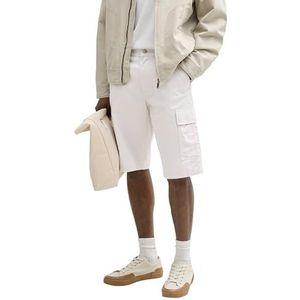 TOM TAILOR DENIM - Cargobroek - Lichtgrijs - Katoen - Regular Pasvorm