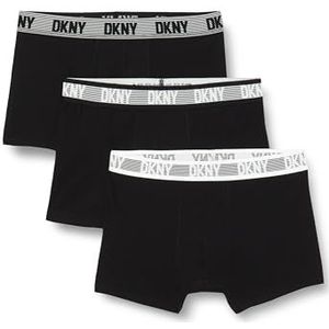 DKNY Boxershorts voor heren, zwart, super zacht katoen, rijke stof met elastische nylon tailleband, boxershorts voor heren, Zwart, M