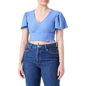 ONLY Dames Onlhannah S/S Smock Top JRS Noos T-shirt, blauw, XS