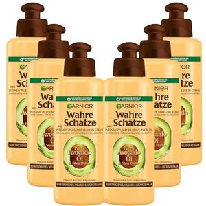 Garnier Echte schatten, intensief verzorgende leave-in-crème met avocado-olie en sheaboter, 6 x 200 ml