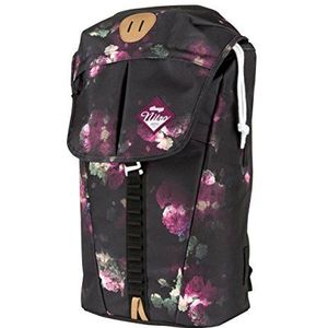 Nitro Cypress Sportieve dagrugzak voor universiteit en vrije tijd, streetpack met gevoerd 15 inch breed laptopvak en plunjezak-tunnelsluiting, zwart-roze, 28 L, Rugzak