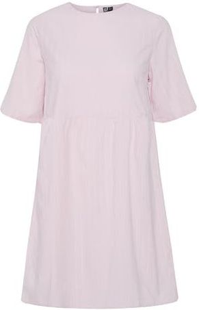 Jurk - Zwart - Katoen - Korte Mouwen - Knoopsluiting