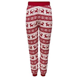 ONLY Women's ONLXMAS Comfy Snowflake Pant KNT Leggings, Chili Pepper/Patroon: W. Cloud Dancer, M (4-pack)