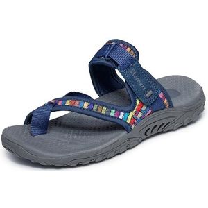 Skechers Women's Reggae-Mad Swag-Toe Thong Woven Sandal