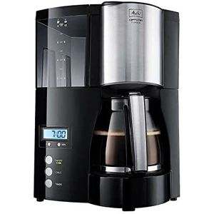 Melitta, Filterkoffiezetapparaat met timerfunctie, Optima timer Koffiefiltermachine. 12 Tassen zwart