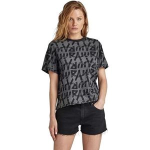 G-STAR RAW Calligraphy Ao Boxy, Meerkleurig (Grey Asphalt Raw Paint D24765-d611-g419), XXS