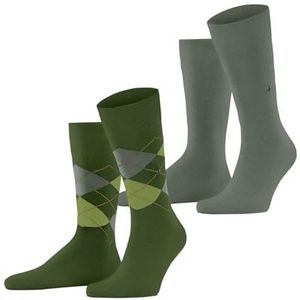 Burlington - Everyday Mix - Heren Sokken - Groen Fir Green - 2 Paar