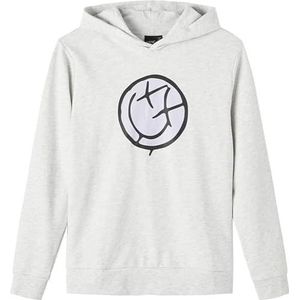 NAME IT Jongens Nlmfellow Ls Sweat W. Hood Sweatshirt, lichtgrijs gem., 134/140 cm