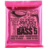 Ernie Ball Super Slinky 5-String Nickel Wound Electric Bass Strings - 40-125 Gauge