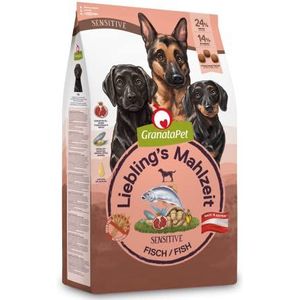 GranataPet Lieblings's Maaltijd Visgevoelig droogvoer voor honden, graanvrij en zonder suiker, volledig voer, 1,8 kg