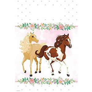 Amscan 9909883 - papieren zakjes paard, 8 stuks, afmeting 23,4 x 16,2 cm, cadeauzakjes van papier, feestzakjes, kinderverjaardag, give-away, themafeest