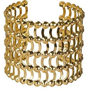 Boland 64421 Armband Grace, goud, verstelbare maat, voor dames, 5-rijige armband, armband, modesieraad, carnaval, themafeest