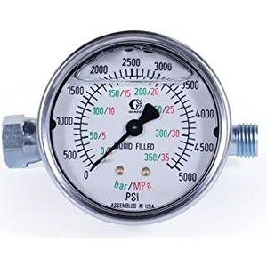 Graco 245856 Roestvrijstalen manometer - voor Magnum A20, A30, A45, A60, A80, A100, ProS19 en ProS21