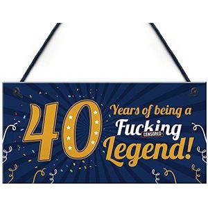 RED OCEAN F** CKING Legend Grappige 40e Verjaardagscadeau Voor Mannen Vrouwen 50e Verjaardagskaart Vrouwelijke Mannelijke Keepsake Plaque