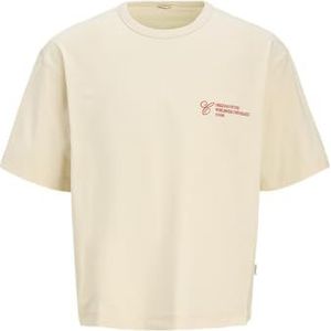 Jack & Jones Jorcorfu Emb Tee Ss Crew Neck, antiek wit., L