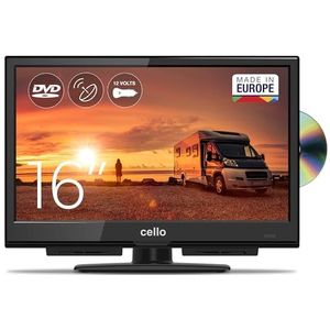 Cello - C1624F-12V - Camping Travel Full HD LED TV - Geïntegreerde DVD-speler - 12V