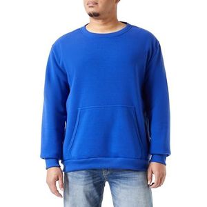 Colina Gebreid sweatshirt voor heren met ronde hals polyester donker turkoois maat XL, donker-turquoise, XL