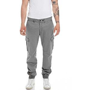Replay Herenbroek van comfortabel katoen, Steel Grey 319, 33W / 32L