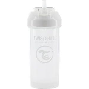 Twistshake Sippy Cup voor Baby's met Rietje - 360ml | Lekvrije Waterflessen voor Baby's | Antilekbeker voor Peuters | BPA-Vrije Rietjesbeker | Tuitbeker Trainen voor Kinderen | Wit