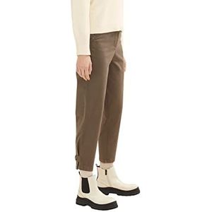 TOM TAILOR Dames Loose Fit Utility stoffen broek 1034166, 18123 - Tarmac Khaki, 34W / 28L