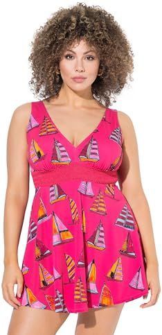 Ulla Popken - Badpakjurk - Lichtblauw - Soft Cup - Triangel