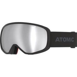 ATOMIC REVENT STEREO Skibril, zwart, skibril met bescherming tegen verblinding, hoogwaardige gespiegelde snowboardbril, bril met Live Fit frame, skibril met dubbele lens