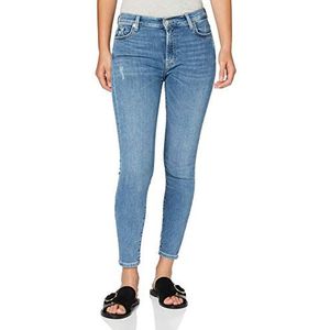 7 For All Mankind Dames Skinny Jeans, MID Blue, 27, blauw (mid blue)