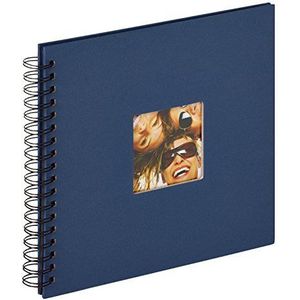 walther design fotoalbum blauw 26 x 25 cm spiraalalbum met omslaguitsparing, Fun SA-108-L