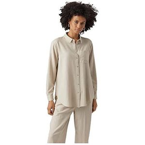 VERO MODA VMMYMILO LS Shirt WVN GA Dameshemd, Zilvervoering., XS