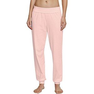 Schiesser Mix & Relax Jersey yogabroek voor dames, lange pyjamabroek, geel (apricot 603), 44 NL