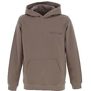 Teddy Smith S- Required Hood-sweatshirt met capuchon voor jongens, Kaki Beluga, 8 Jaren