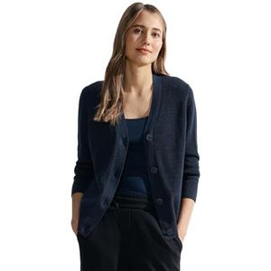 Cecil Mouliné cardigan voor dames, Universeel blauw, XL