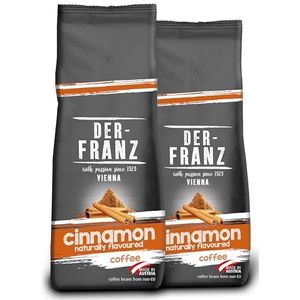 Der-Franz Koffie, gearomatiseerd met kaneelaroma, gemalen, 2 x 500 g