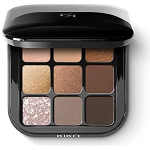 KIKO Milano Glamour Multi Finish Eyeshadow Palette 01 | Palet Met 9 Kleuren Oogschaduw Met Verschillende Finishes