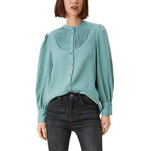 s.Oliver Blouse met Dobby-structuur, Icy Petrol Stripes, 40