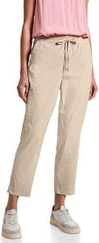 Street One - Damesbroek - Loose Fit - Mid Waist - Slim Legs - Zwart - Elastische Tailleband