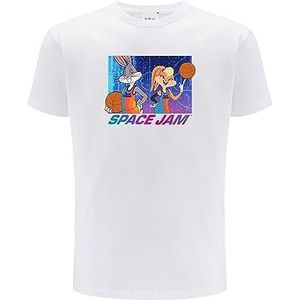 ERT GROUP Origineel en officieel gelicentieerd door Looney Tunes White T-shirt voor heren, Space Jam 017, eenzijdige print, maat S, Space Jam 017 Wit, M