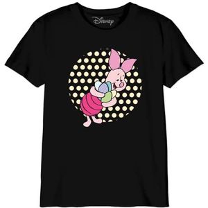 Disney Pig with Easter Winniepaw-Fectly Sweet Easter BODWINITS007 T-shirt voor jongens, zwart, maat 10 jaar, Zwart, 10 Jaar