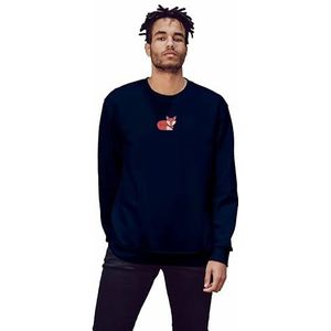 Green Fish, Digitaal Bedrukt Sweatshirt, Casual, Met Chardonnay, 70% Katoen 30% Polyester, Heren Sweatshirt, Kleur: Marineblauw, Maat: M, blauw, M