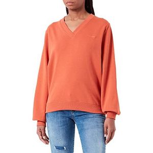 Wrangler Dames Vneck Sweatshirt, Ginger Spice, X-Large