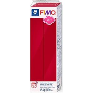 STAEDTLER FIMO soft ovenhardende modelleermassa, groot blok 454g (1 lb), kersenrood