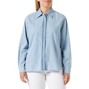 Pinko Liga Jeanshemd voor dames, Ze5_wit/lichtblauw, 34 NL
