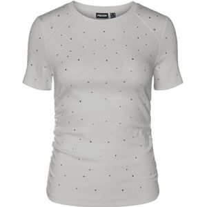 PIECES Pctyler Ss Rhinestone Tee Bc, lichtgrijs gem., S
