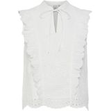 Yas - Luma - Mouwloze Blouse - Peplum Top - Ronde Hals - Biologisch Katoen