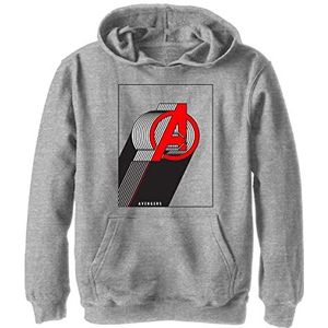 Marvel Jongens Klassieke Avengers-hoodie met meerdere lagen, atletisch heather, S, atletisch heather, S