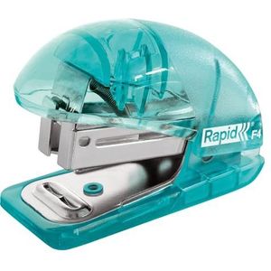 Esselte Rapid Mini Nietmachine, Bovenlaadmechanisme, Capaciteit van 10 Vellen, Geïntegreerde Ontnieter, Voor Thuis, op Kantoor en School, Nietjes Meegeleverd, Colour'Breeze Assortiment, Blauw, 5001327