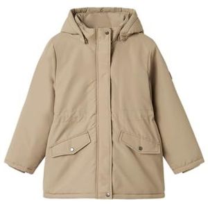 NAME IT Nkfmarlow Parka Jacket Pb voor meisjes, silver mink, numeric_128