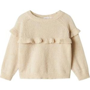 NAME IT Nmfosminna Ls Knit gebreide trui voor meisjes, zoemer zand, 110