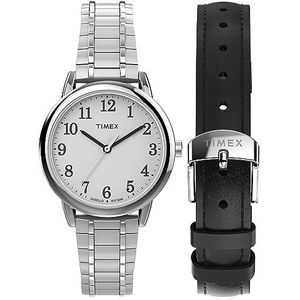 Timex Vrouwen Quartz Analoge Horloge Met Roestvrij Stalen Band TWG063000, Zilver-toon