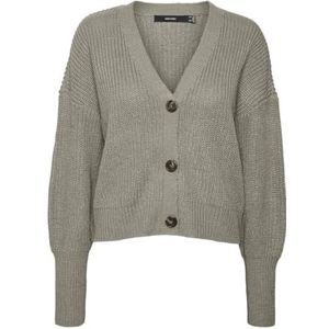 VERO MODA Vmlea Ls V-hals manchet cardigan Noos gebreide jas voor dames, Laurel Oak, XS